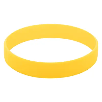Opaska silikonowa Wristy - kolor żółty