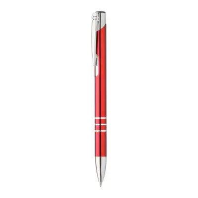 Długopis Channel Black - kolor czerwony