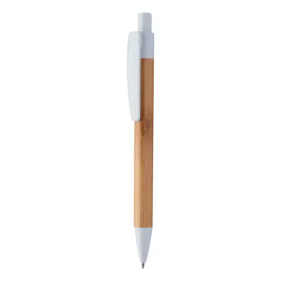 Długopis bambusowy Colothic - kolor biały