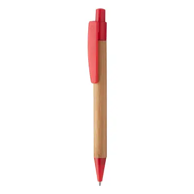 Długopis bambusowy Colothic - kolor czerwony