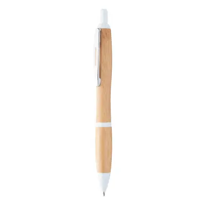 Długopis bambusowy Coldery - kolor biały